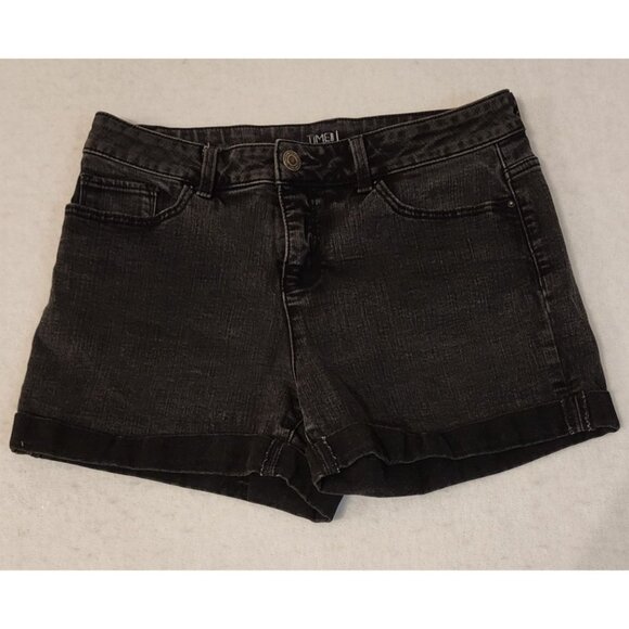 Time & True Black mid-rise women's shorts 10 - Picture 1 of 12